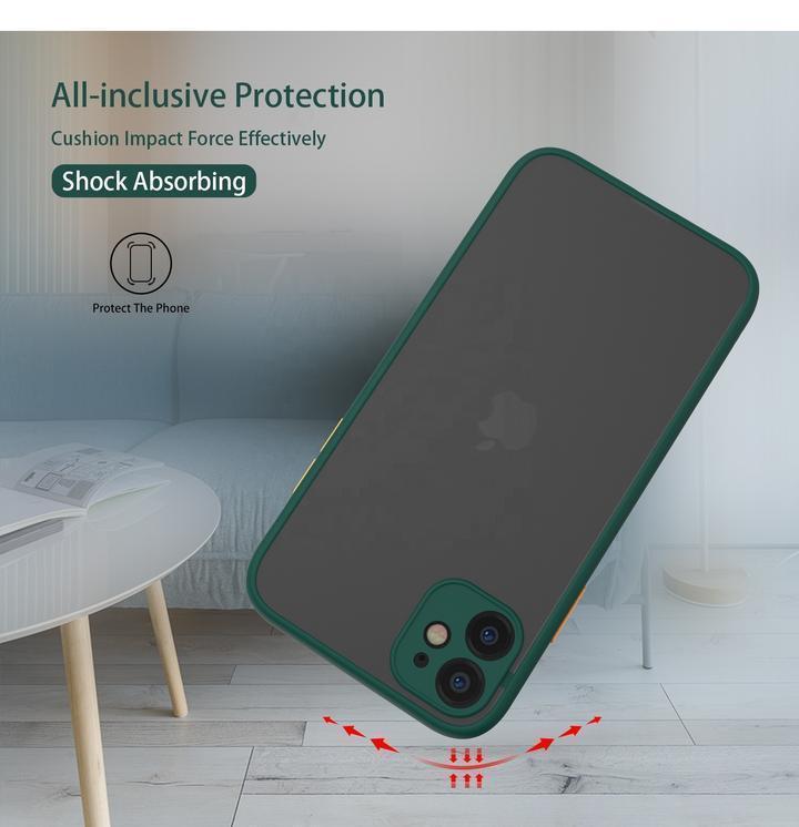 Smoke Sili-Fiber Camera Close Case For iPhone 11