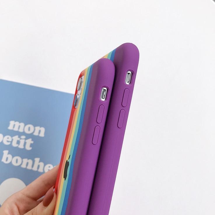 Rainbow Soft Silicone Case for iPhone 11 All Series