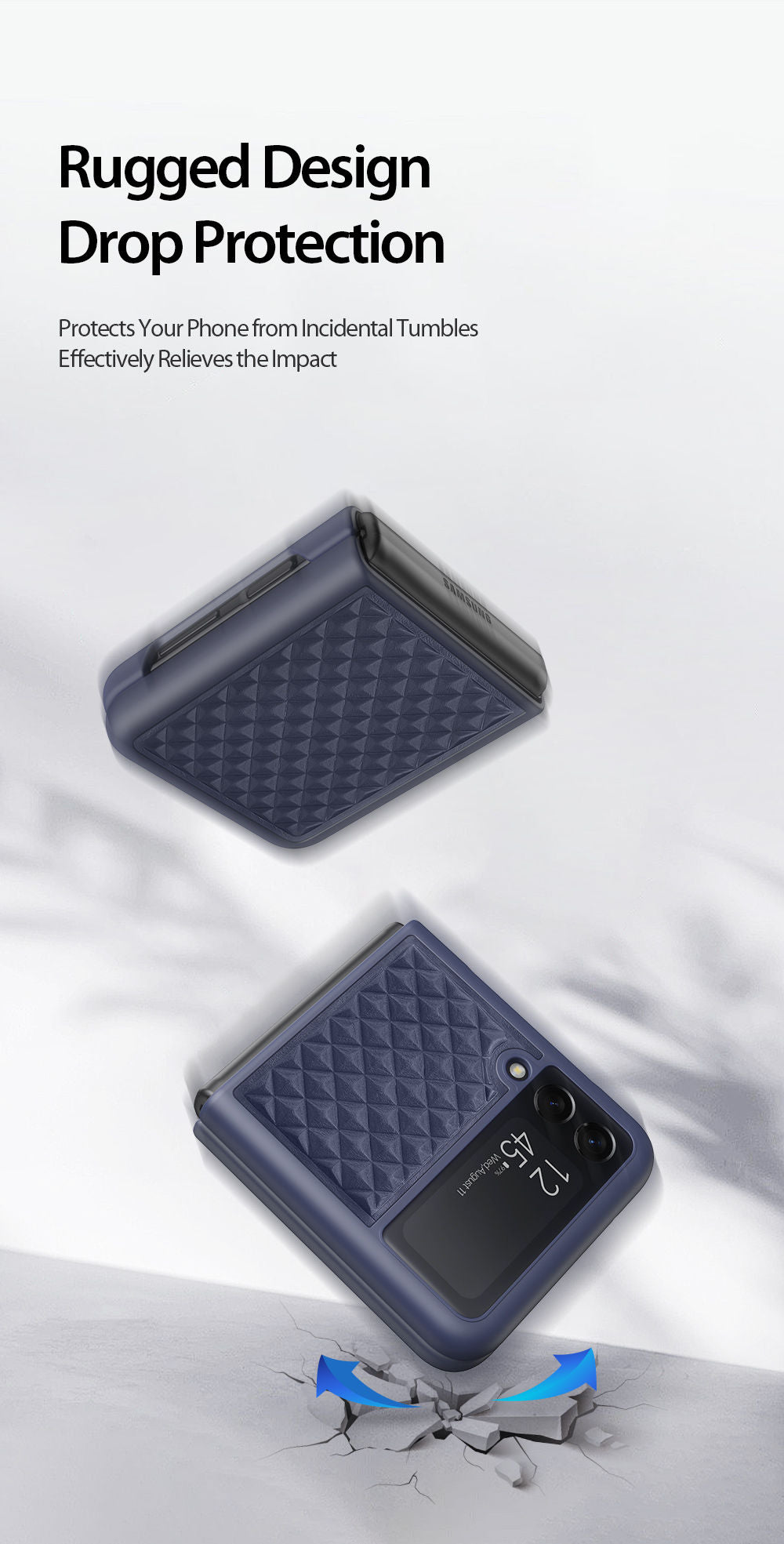 Luxury Woven Pattern Premium Case Galaxy Flip 3 / Flip 4