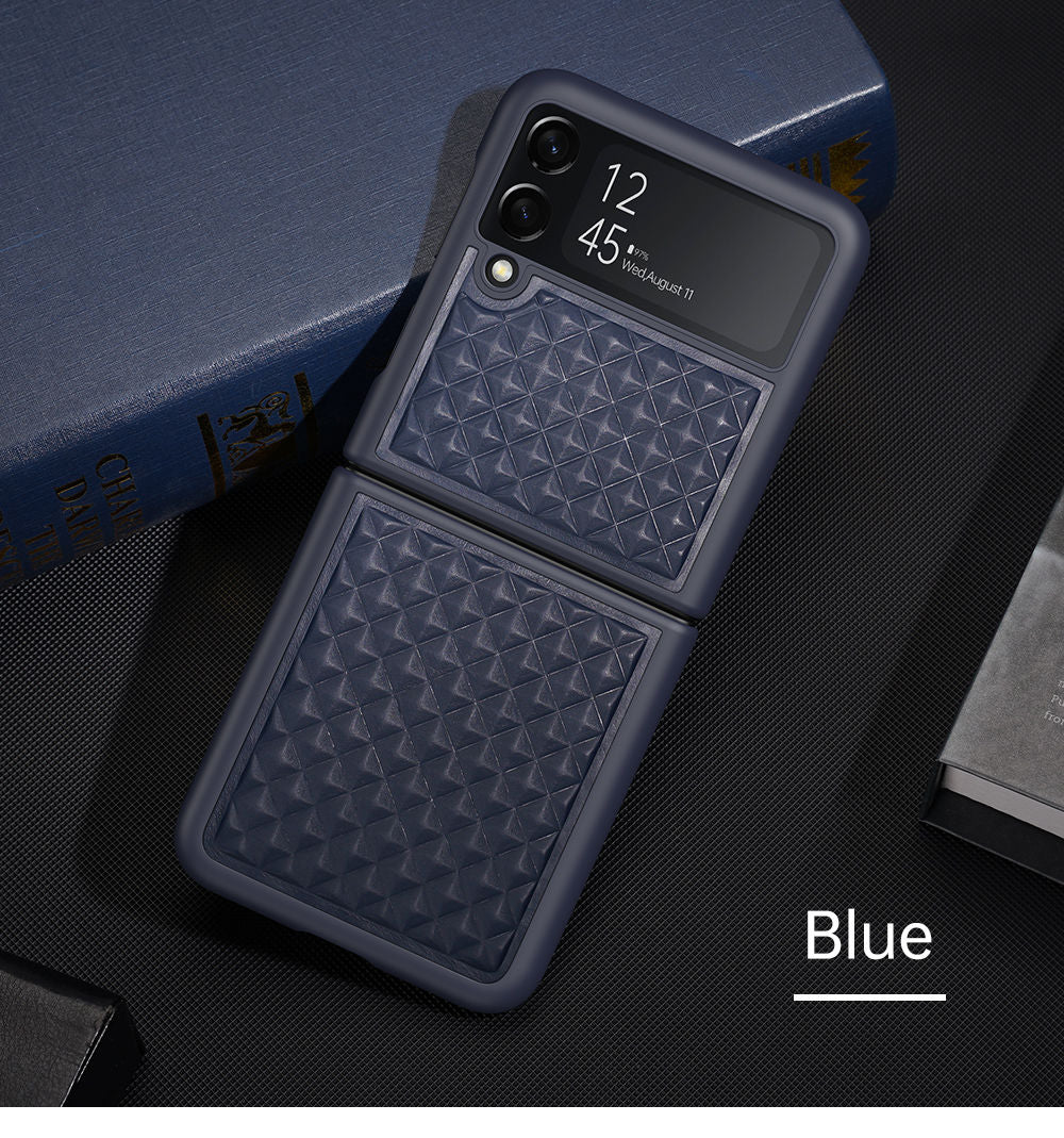 Luxury Woven Pattern Premium Case Galaxy Flip 3 / Flip 4