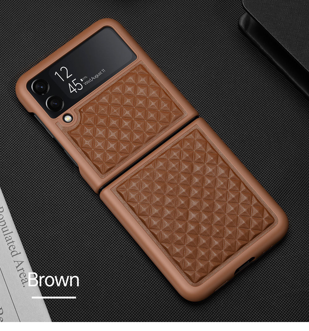 Luxury Woven Pattern Premium Case Galaxy Flip 3 / Flip 4