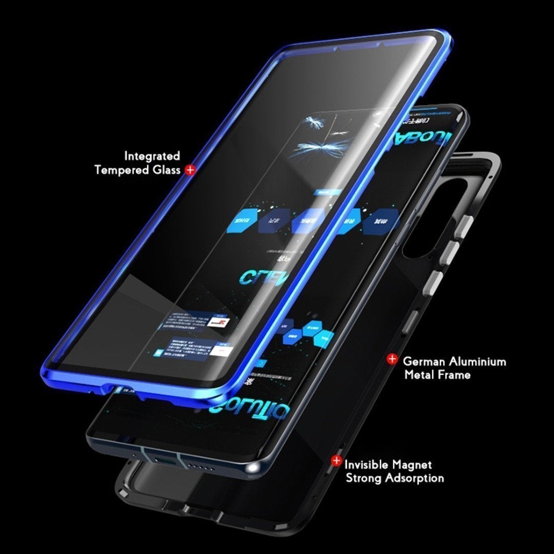 Back Glass Magnetic Metal Case For Samsung Galaxy S10 Plus