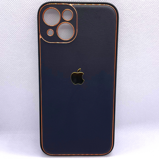 High Quality Leather With Gold Rim Case For iPhone 13 | iPhone 13 Mini | iPhone 13 Pro | iPhone 13 Pro Max