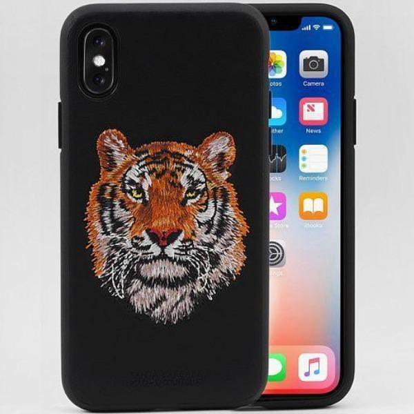 Embroidered Design High Quality Design Black Leather Case For iPhone XR