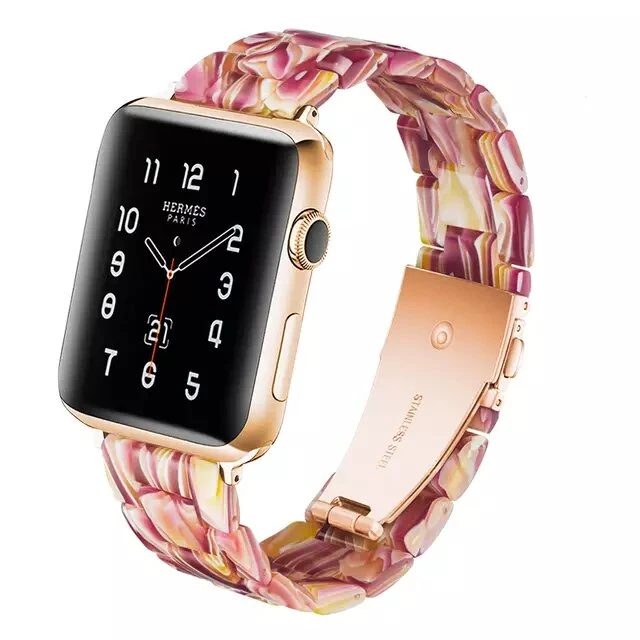 Italian Resin High Quality Strap/Band for Apple Watch Series 6, 5, 4, 3, 2 & 1 (44mm,42mm). ** Apple Watch Not Included