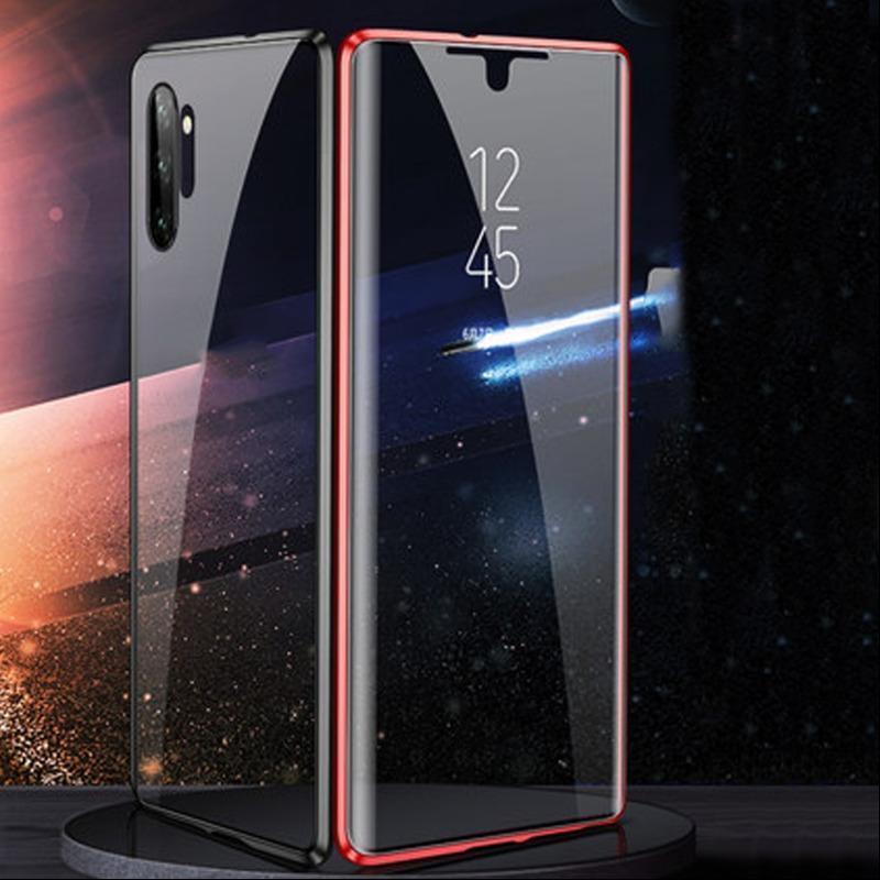 Double Sided Glass Magnetic Metal Case For Samsung Galaxy S10