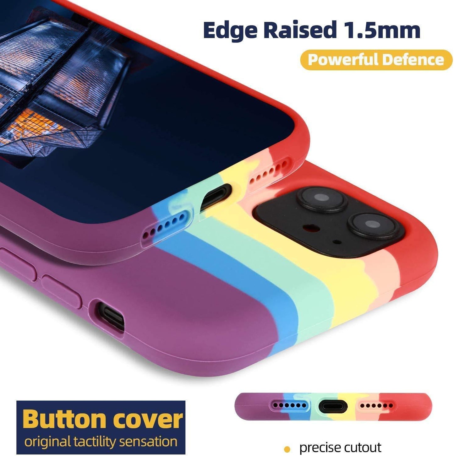 Rainbow Soft Silicone Case for iPhone 11 Pro