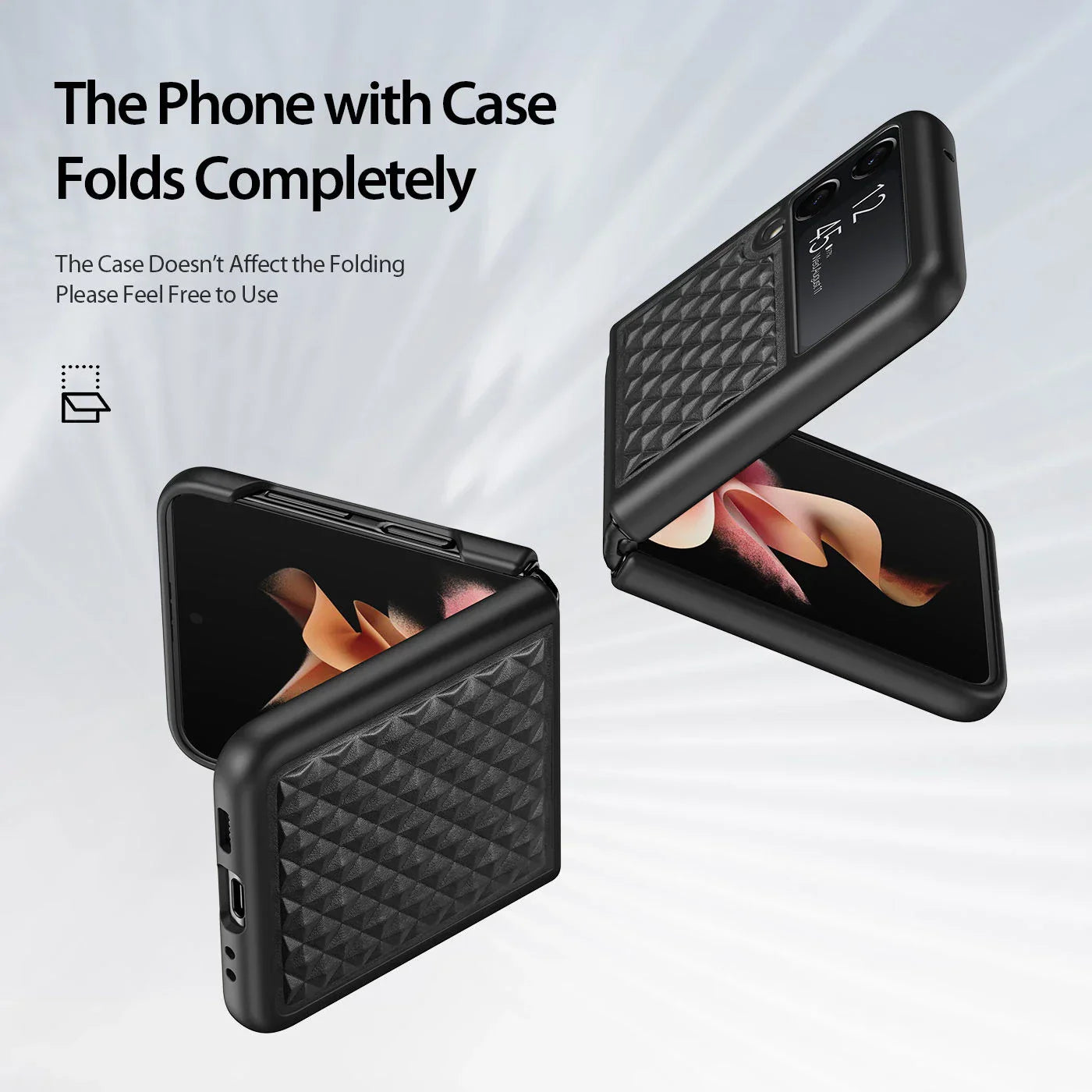 Luxury Woven Pattern Premium Case Galaxy Flip 3 / Flip 4