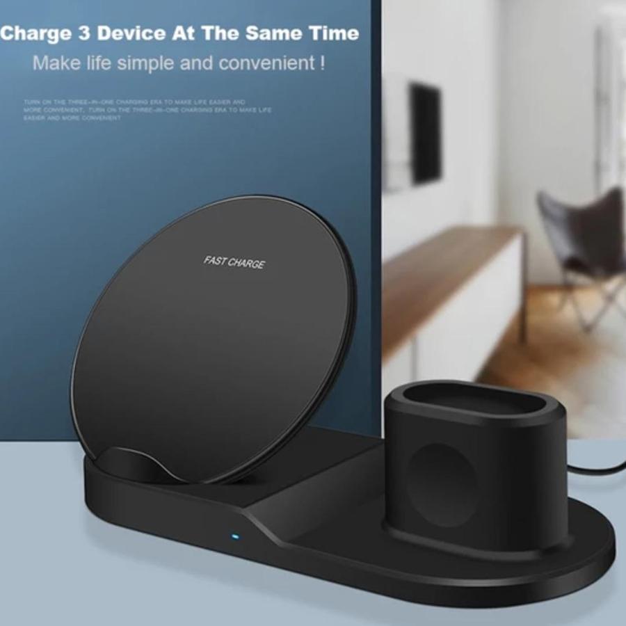 Qi Fast Wireless Charger 3 in 1 Stand For Apple Accessories