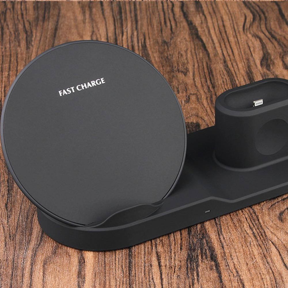 Qi Fast Wireless Charger 3 in 1 Stand For Apple Accessories