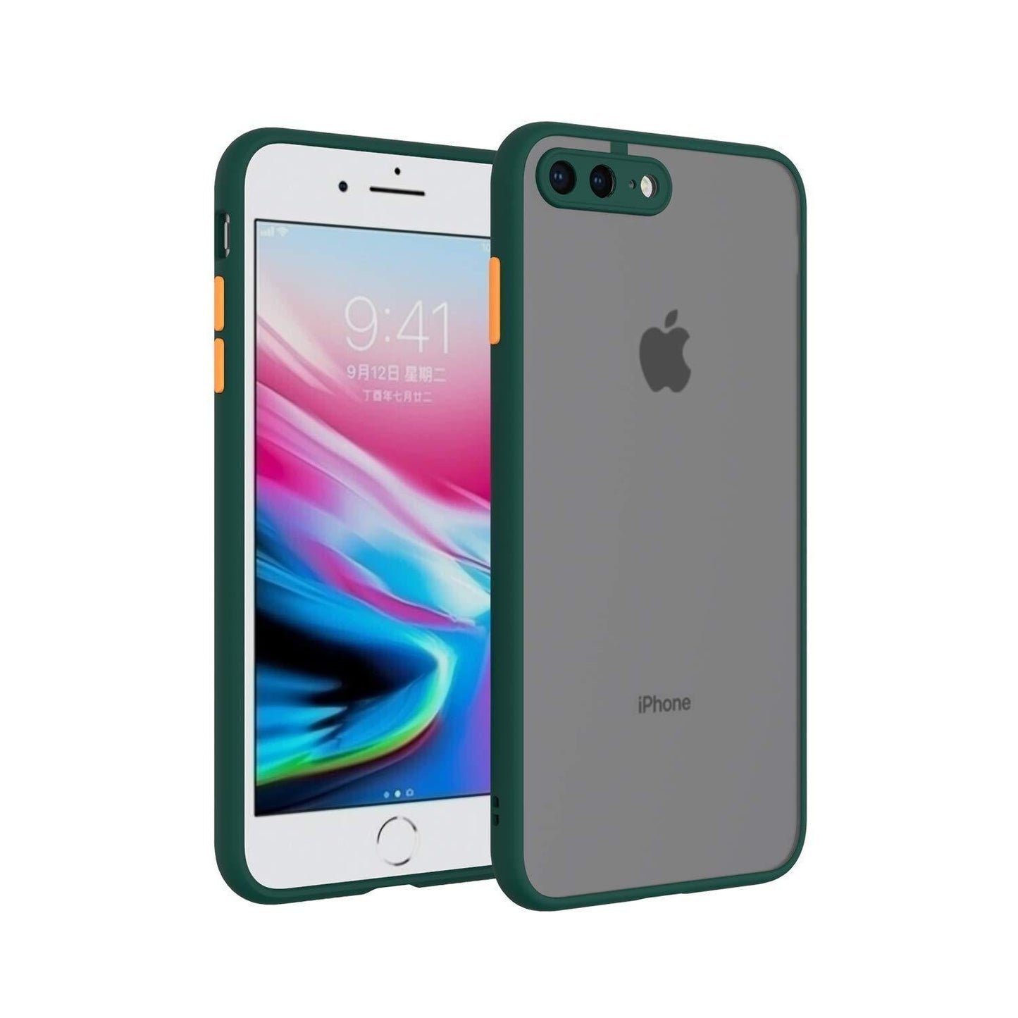 Smoke Sili-Fiber Camera Close Case For iPhone 7Plus/8Plus