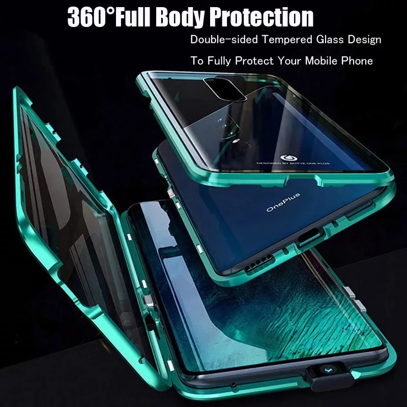 Double Sided Glass Magnetic Metal Case For Samsung Galaxy S10