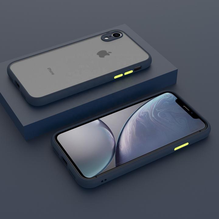 Smoke Silicon Camera Close Case For iPhone XR