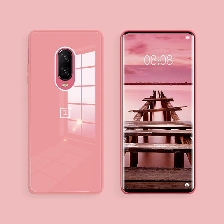 Silicon Glass Camera Protection Case For OnePlus 7