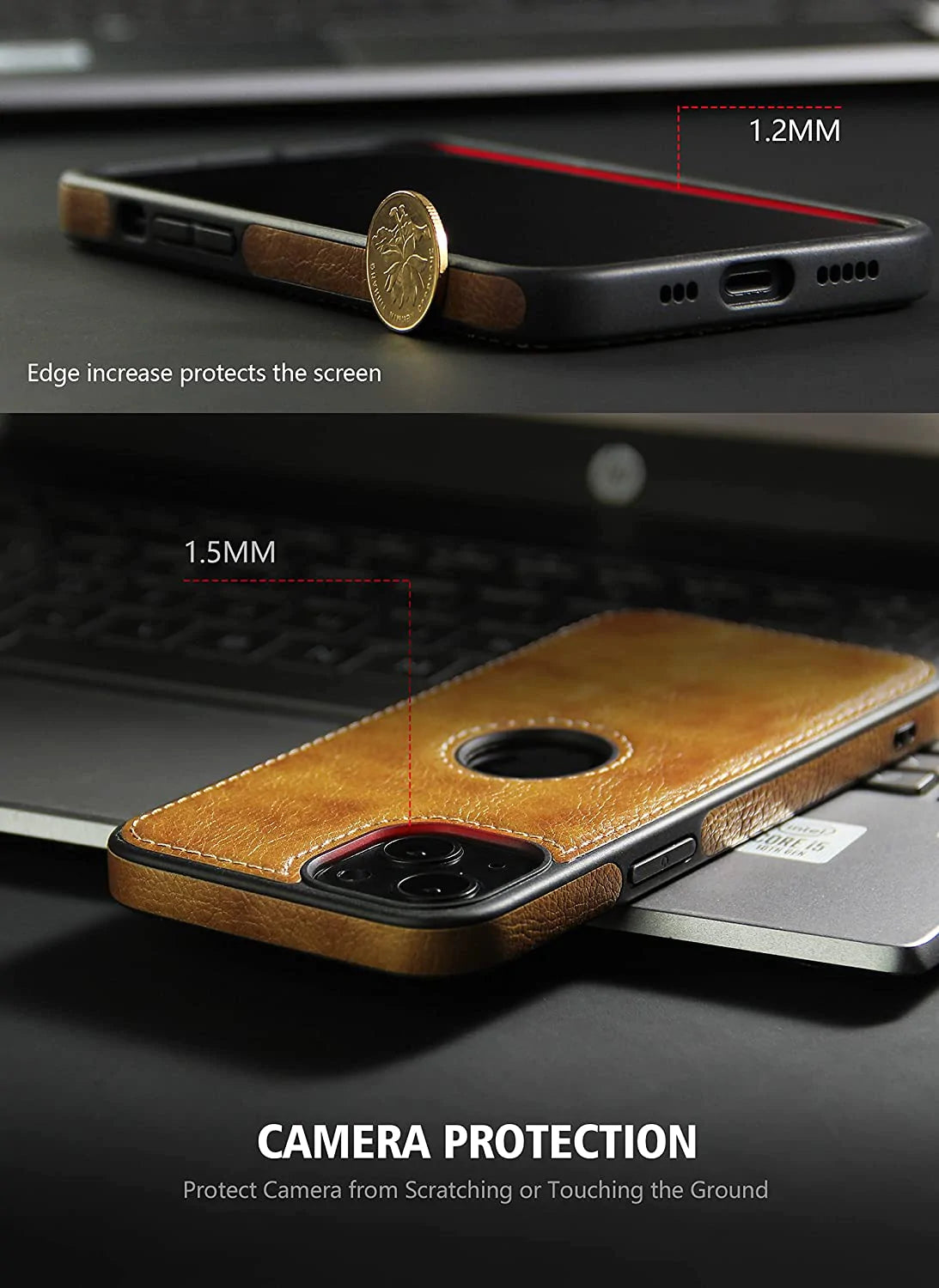 Premium PU Leather Back Case For iPhone 14 | iPhone 14+ | iPhone 14 Pro | iPhone 14 Pro Max