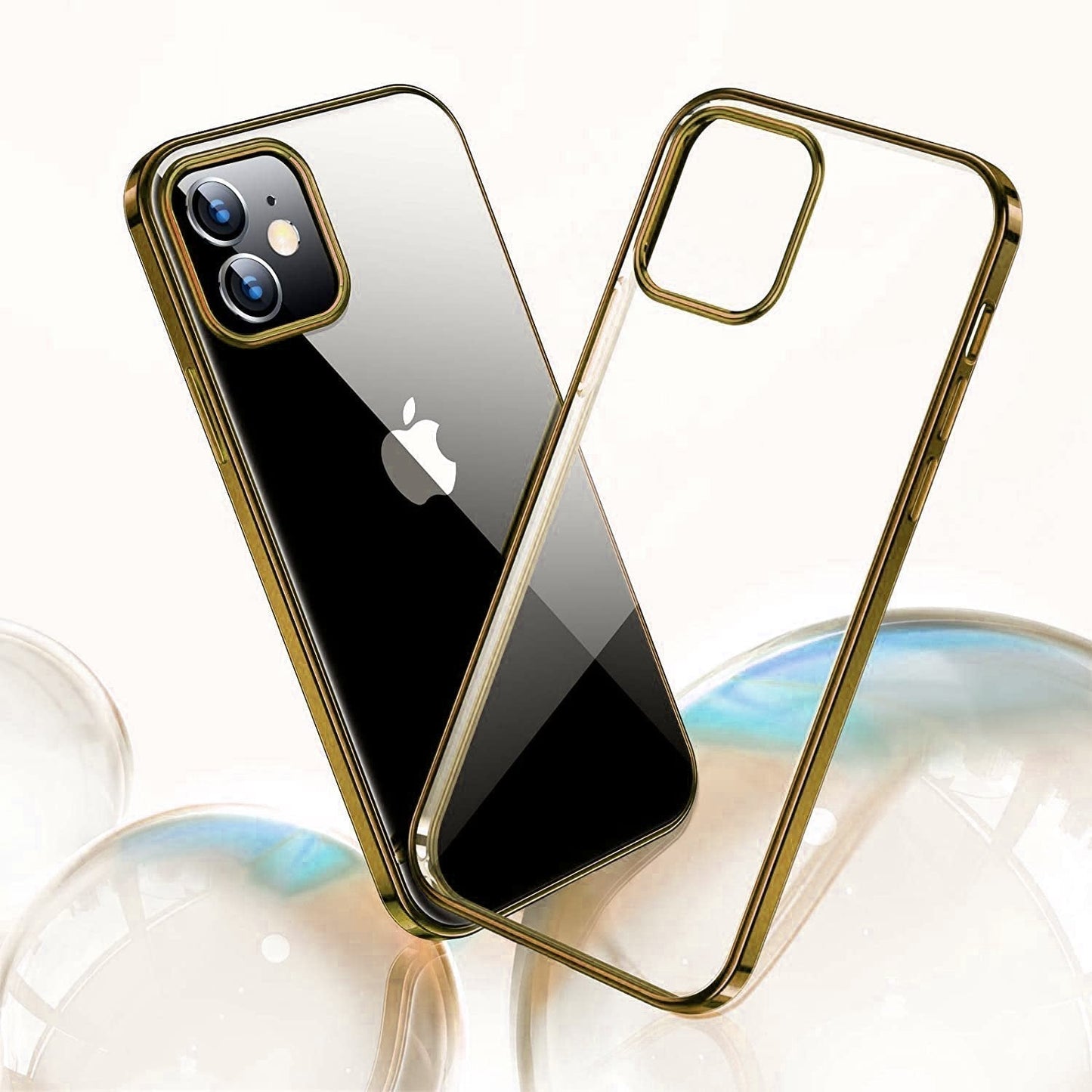 Electroplating Silicone Transparent Glitter Case For iPhone 11 Pro