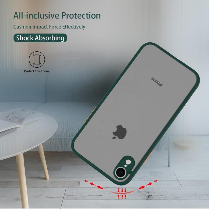 Smoke Silicon Camera Close Case For iPhone XR