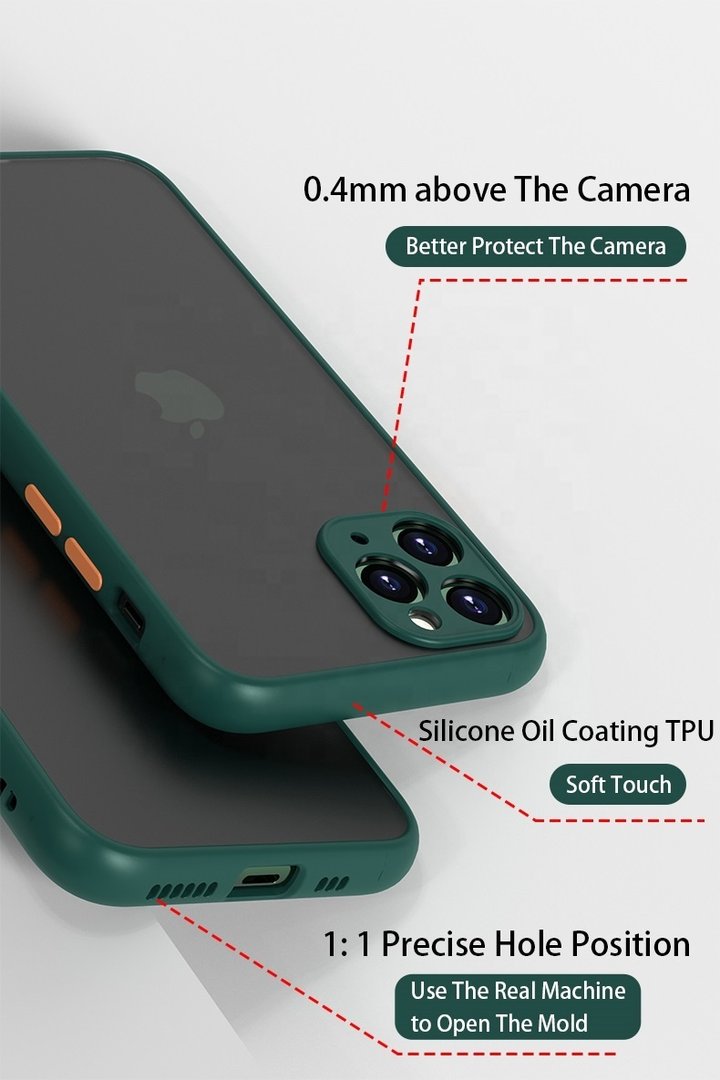 Smoke Sili-Fiber Camera Close Case For iPhone 11 Pro Max Buy 1 Get 1 Free