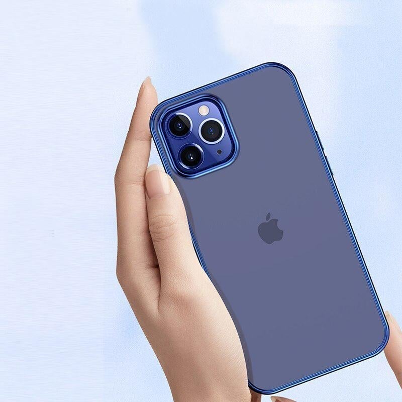 Electroplating Silicone Transparent Glitter Case For iPhone 11 Pro