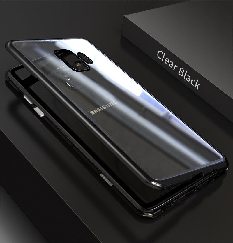 Double Sided Glass Magnetic Metal Case For Samsung Galaxy S9