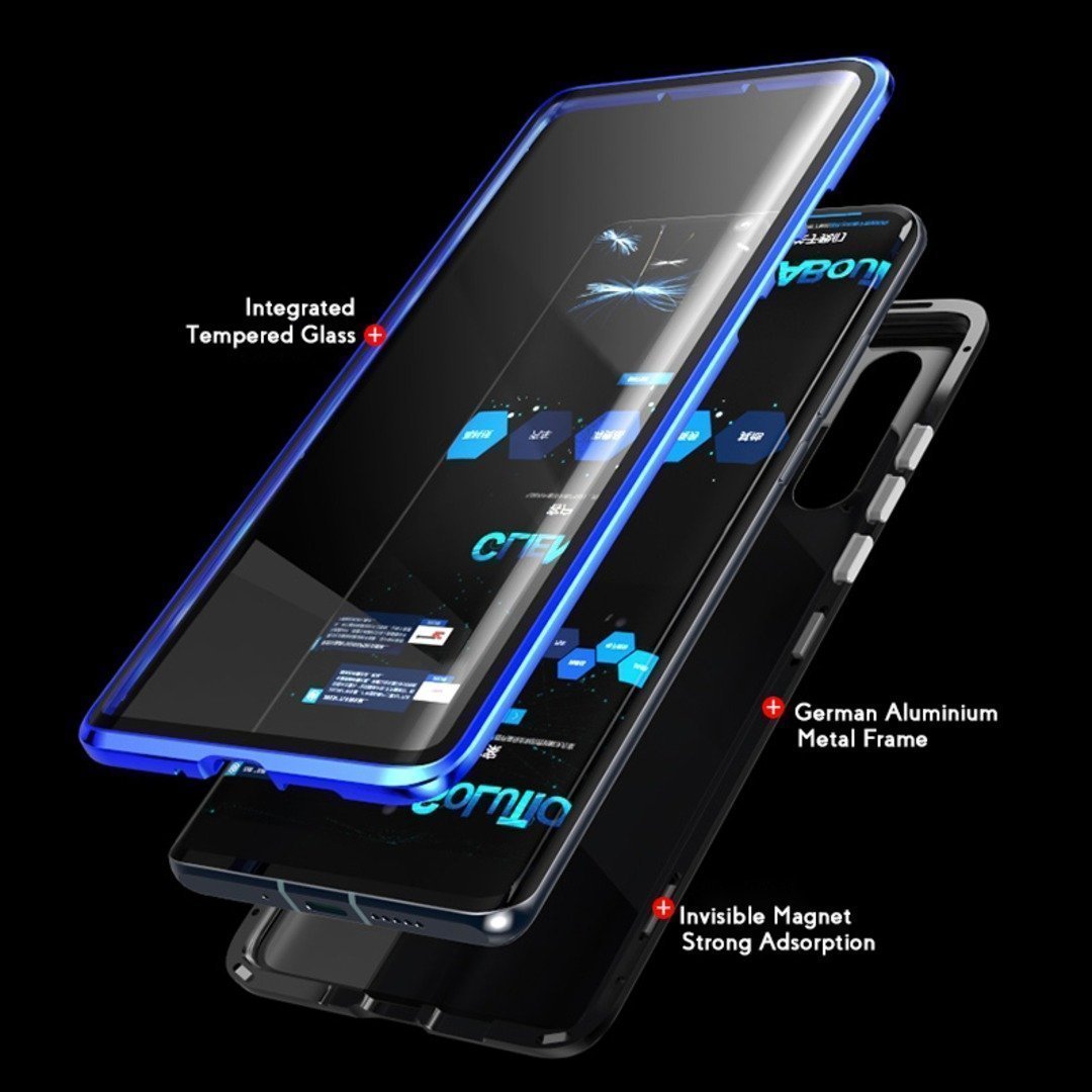 Magnetic Metal Case With Back Glass For Samsung Galaxy 20 Series