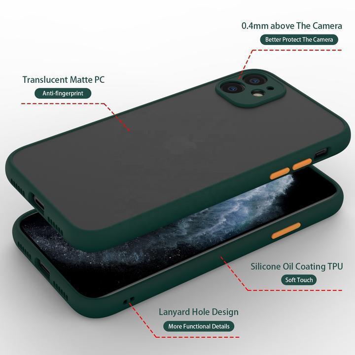 Smoke Sili-Fiber Camera Close Case For iPhone 11