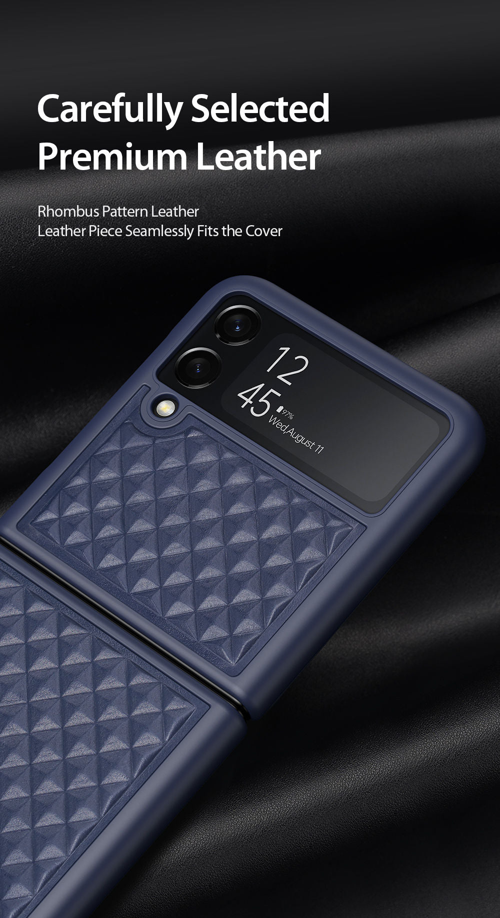 Luxury Woven Pattern Premium Case Galaxy Flip 3 / Flip 4