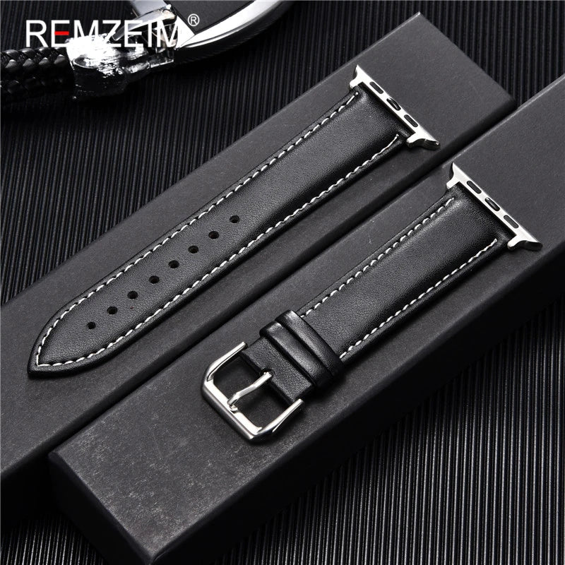 Leather Watch Band for Apple Watch SE 7/6/5/4 42MM / 44MM / 45MM / 49MM