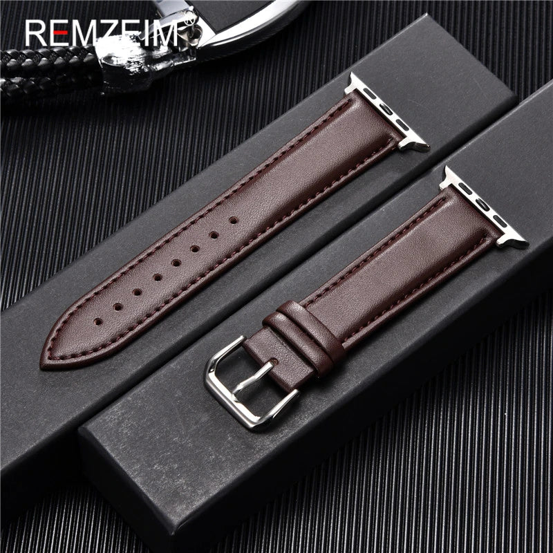 Leather Watch Band for Apple Watch SE 7/6/5/4 42MM / 44MM / 45MM / 49MM