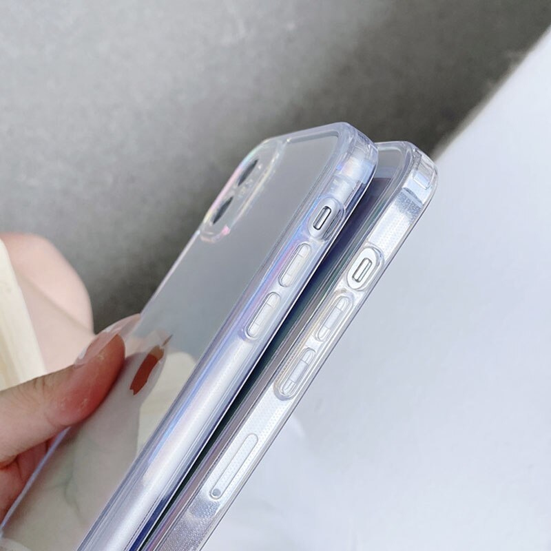 Soft RainBow Transparent With Bumper Back Cover Phone Case For iPhone 14 Series