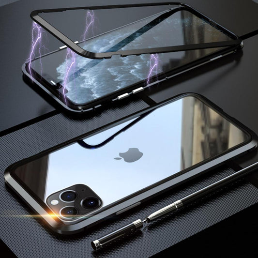 Electronic Auto-Fit Magnetic Glass Case Cover For iPhone 11 Pro