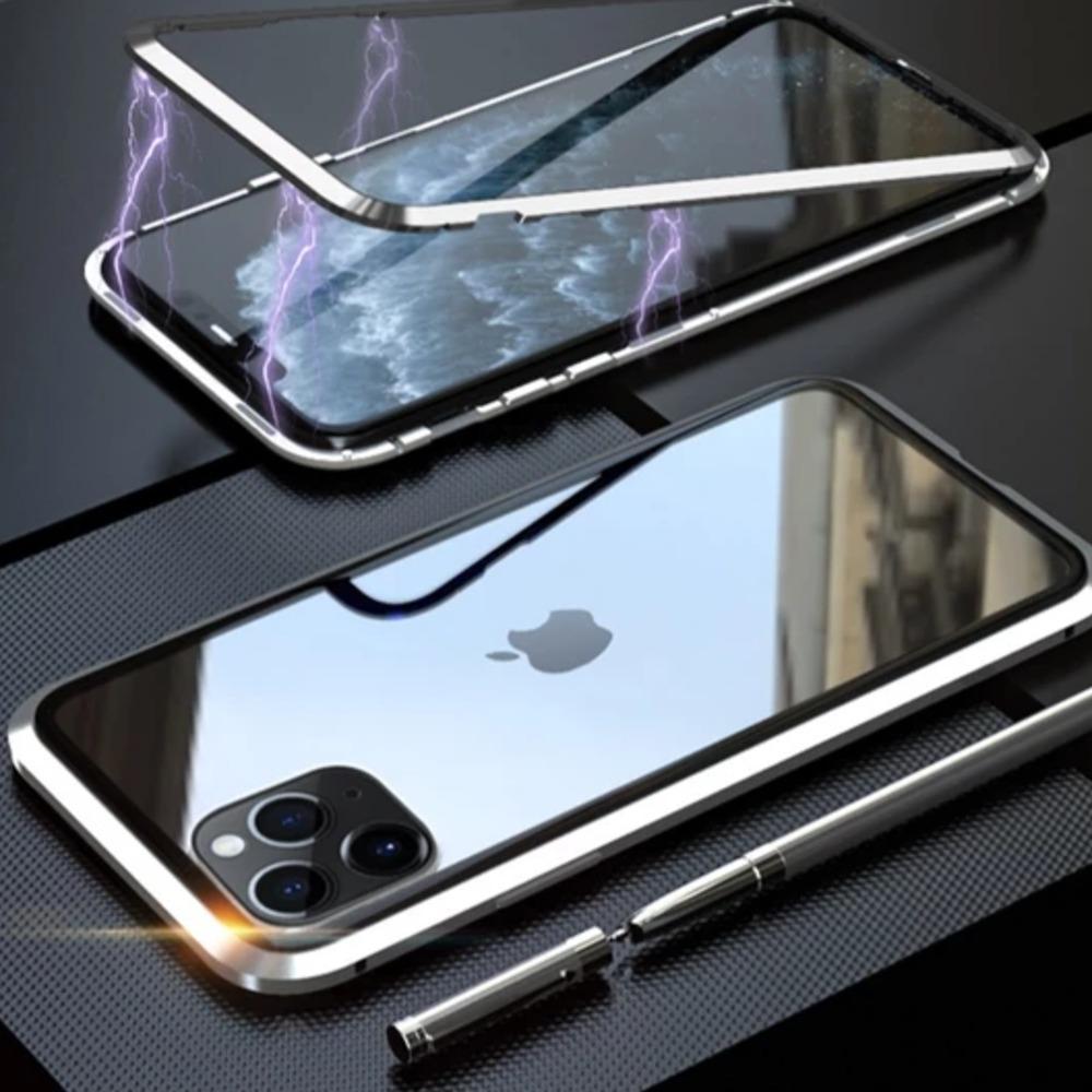 Electronic Auto-Fit Magnetic Glass Case Cover For iPhone 11 Pro