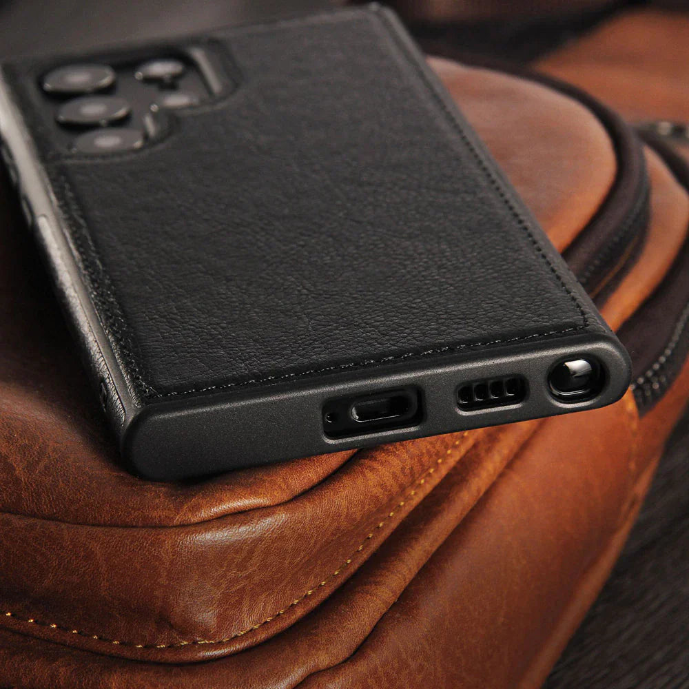 PU Leather Back Cover For Samsung Galaxy S23 Ultra