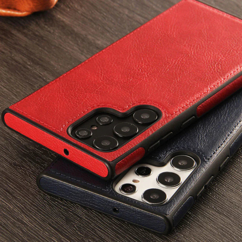 PU Leather Back Cover For Samsung Galaxy S23 Ultra