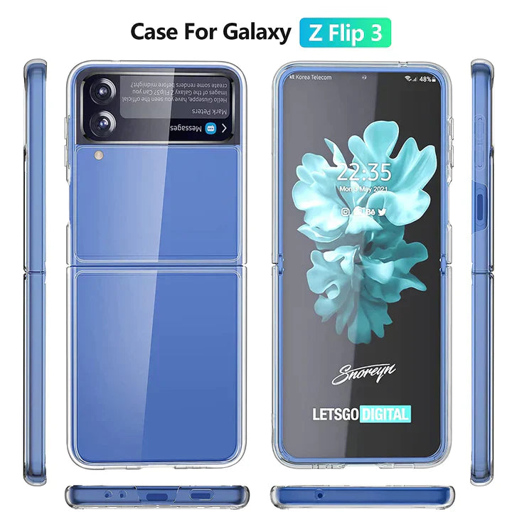 Transparent Clear Case For Samsung Galaxy Z Flip 3