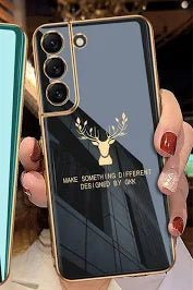 Luxury High Quality Electroplate Tempered Back Glass Case for S22+