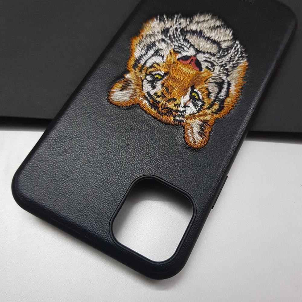 Embroidered Design High Quality Leather Case For iPhone 12 Pro Max