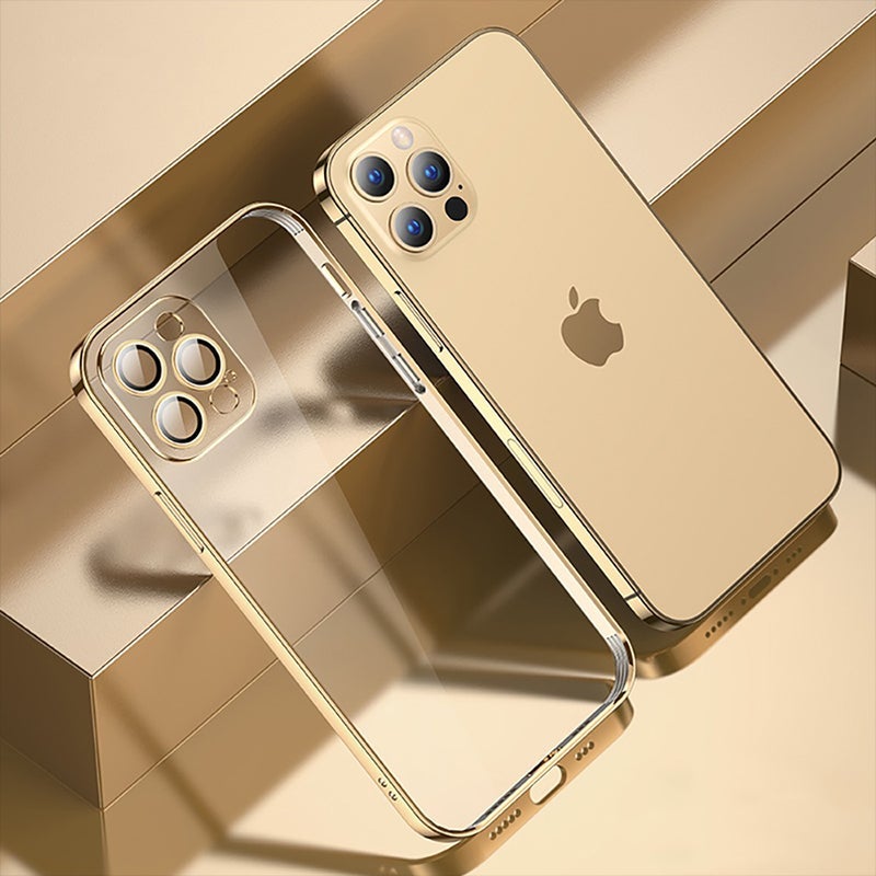 Electroplating Silicone Transparent Glitter Case With Camera Protector For iPhone 11 Series