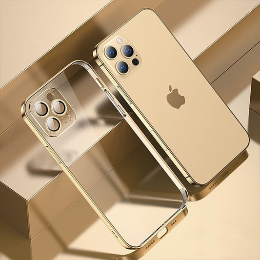 Electroplating Silicone Transparent Glitter Case With Camera Protector For iPhone 11