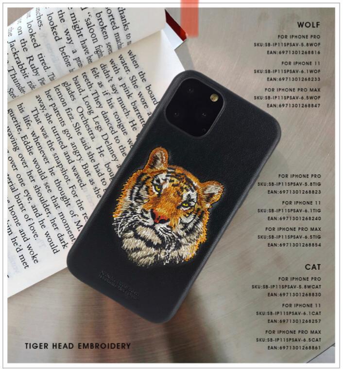 Embroidered Design High Quality Leather Case For iPhone 14 Series