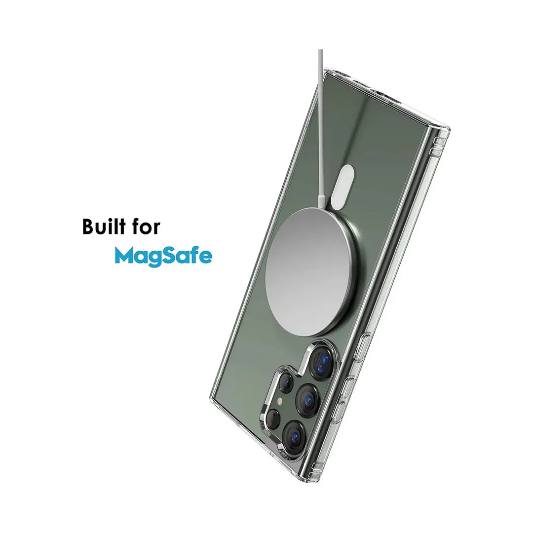 Galaxy S23 Ultra Magsafe Transparent Hard PC Back Case Cover