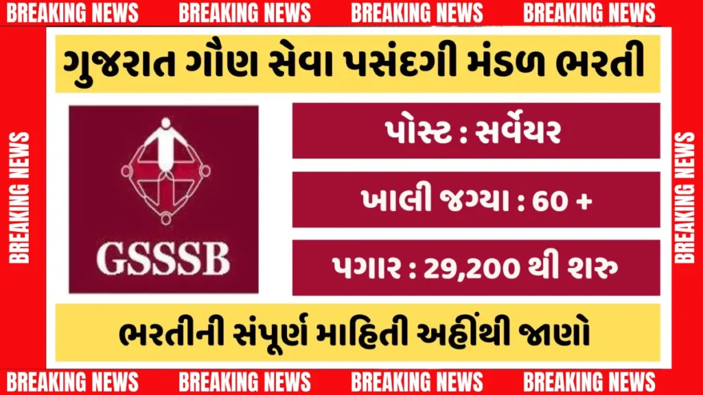 GSSSB Sanitary Inspector Recruitment 2025